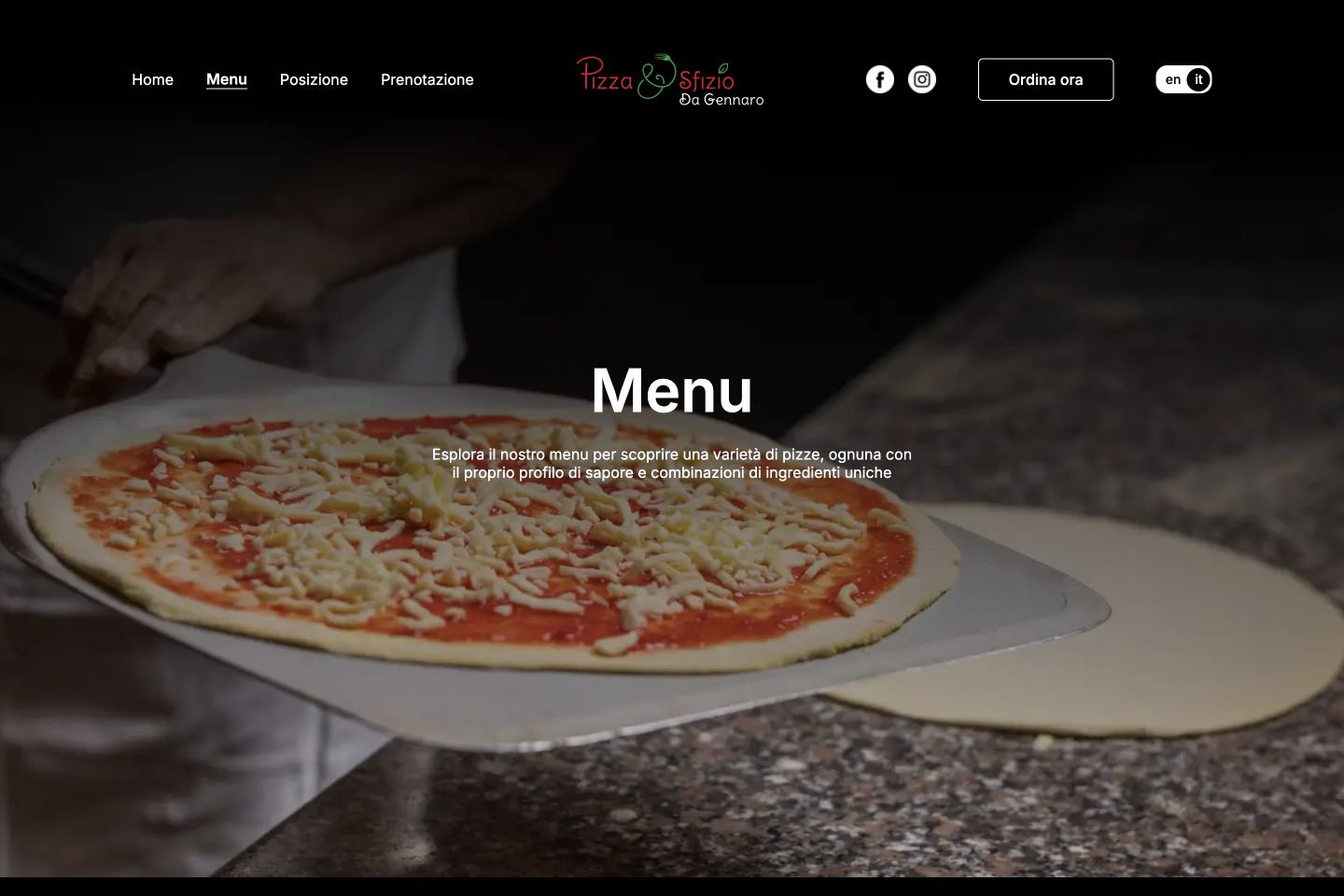 Pizza e Sfizio — website